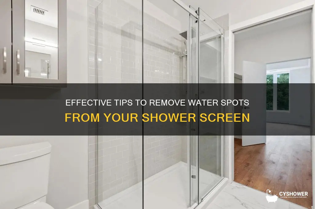how to remove water spots from shower screen