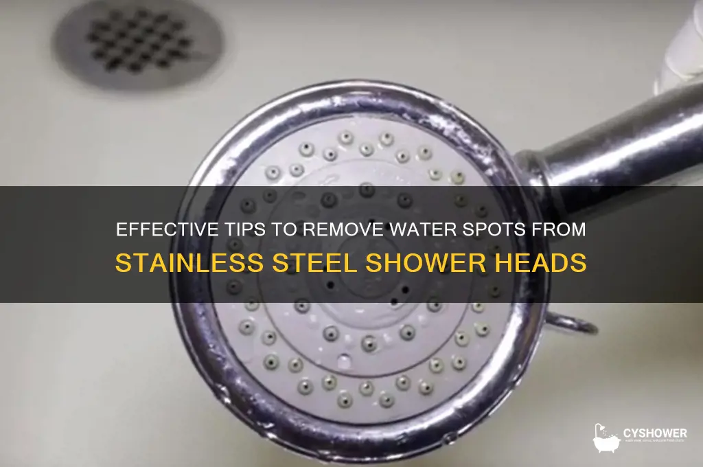 how to remove water spots from stainless steel shower heads