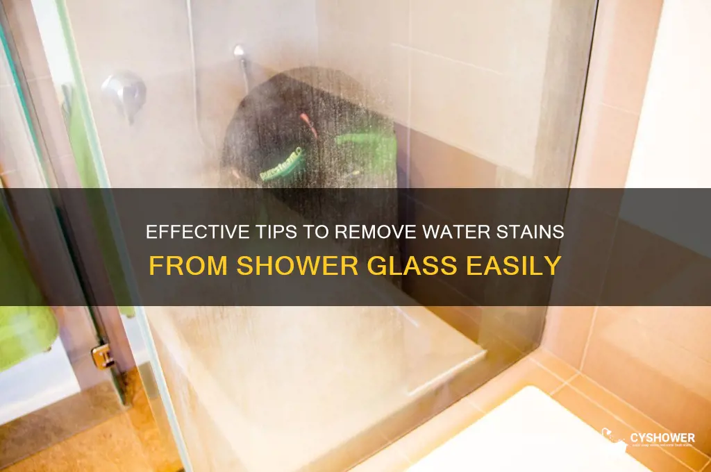 how to remove water stain from shower glass
