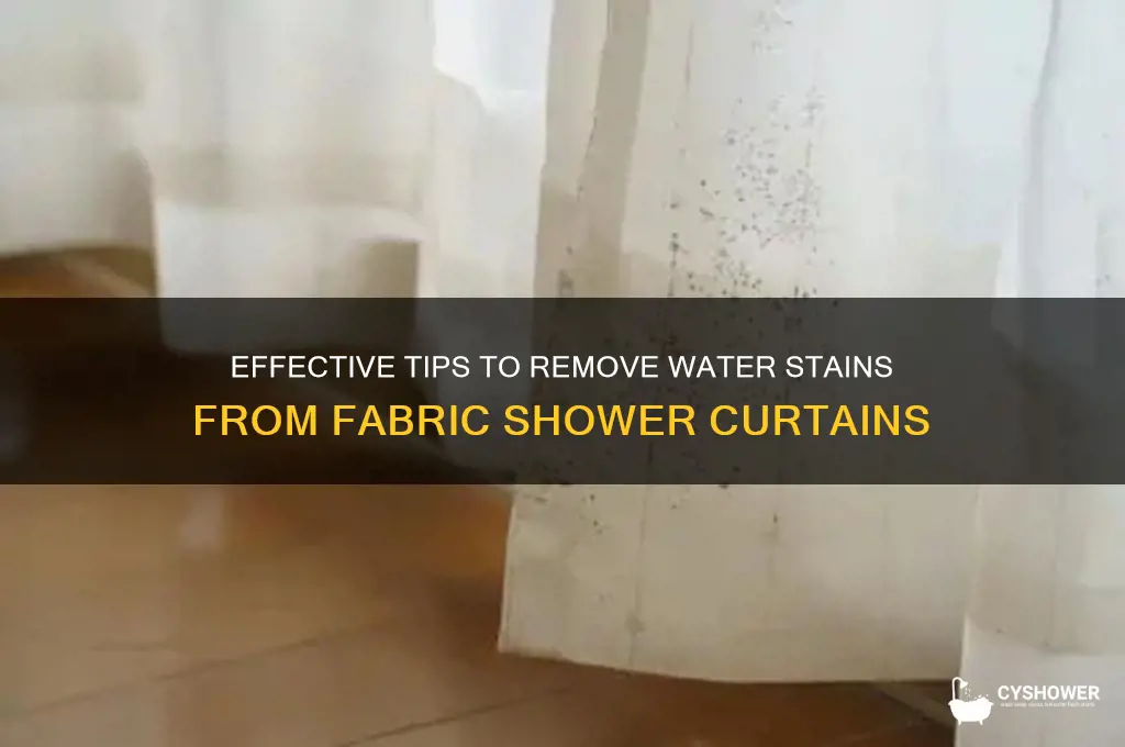 how to remove water stains from fabric shower curtain