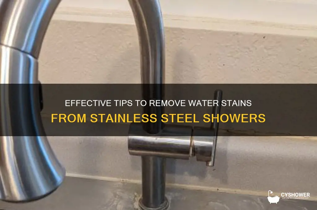 how to remove water stains from stainless steel shower