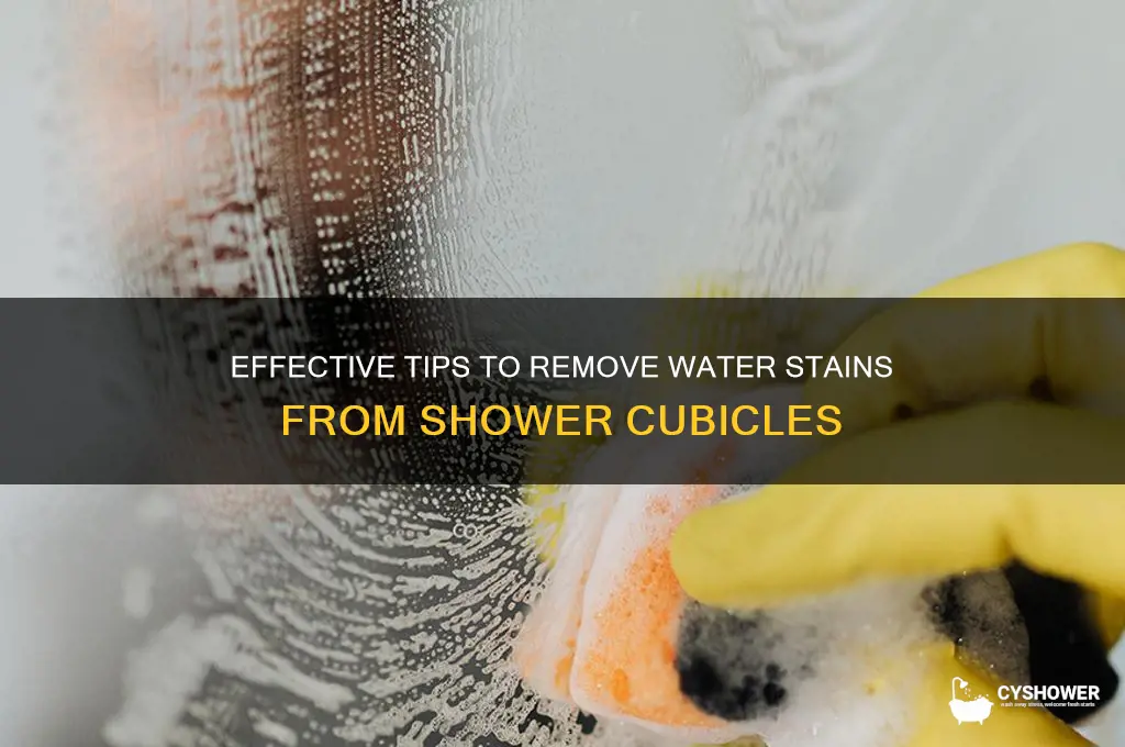 how to remove water stains on shower cubicles