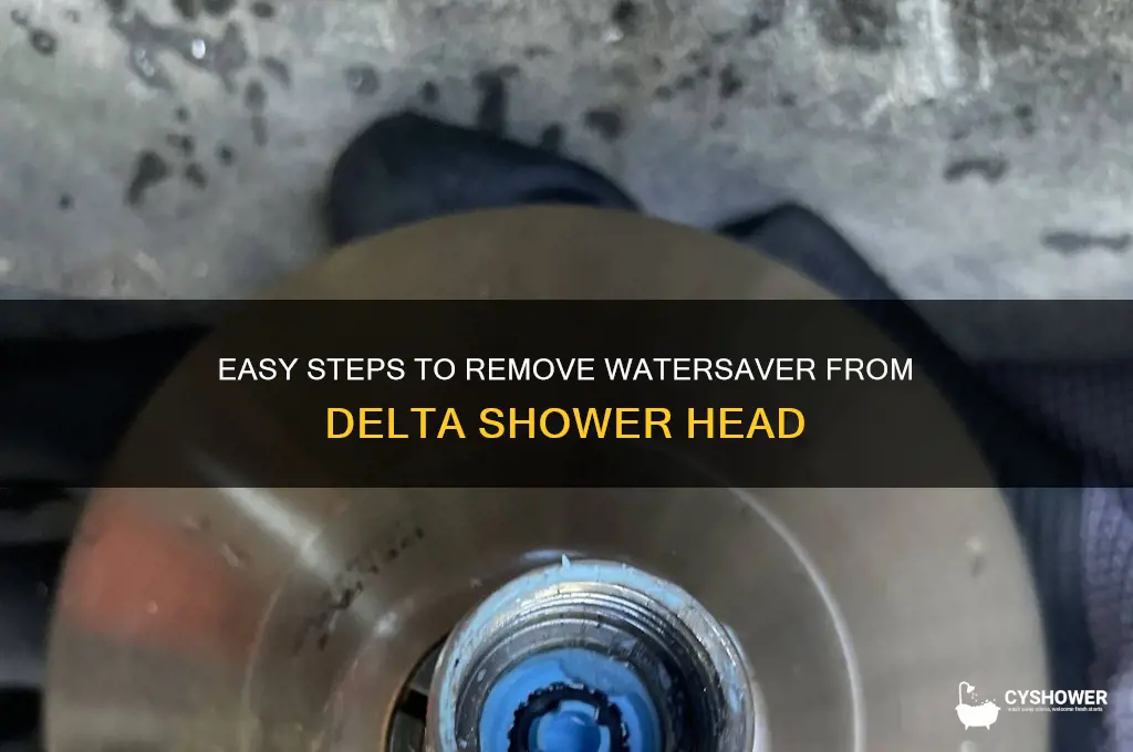 how to remove watersaver from a delta shower head