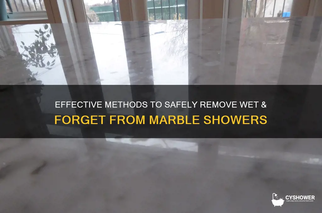 how to remove wet and forget from marble shower