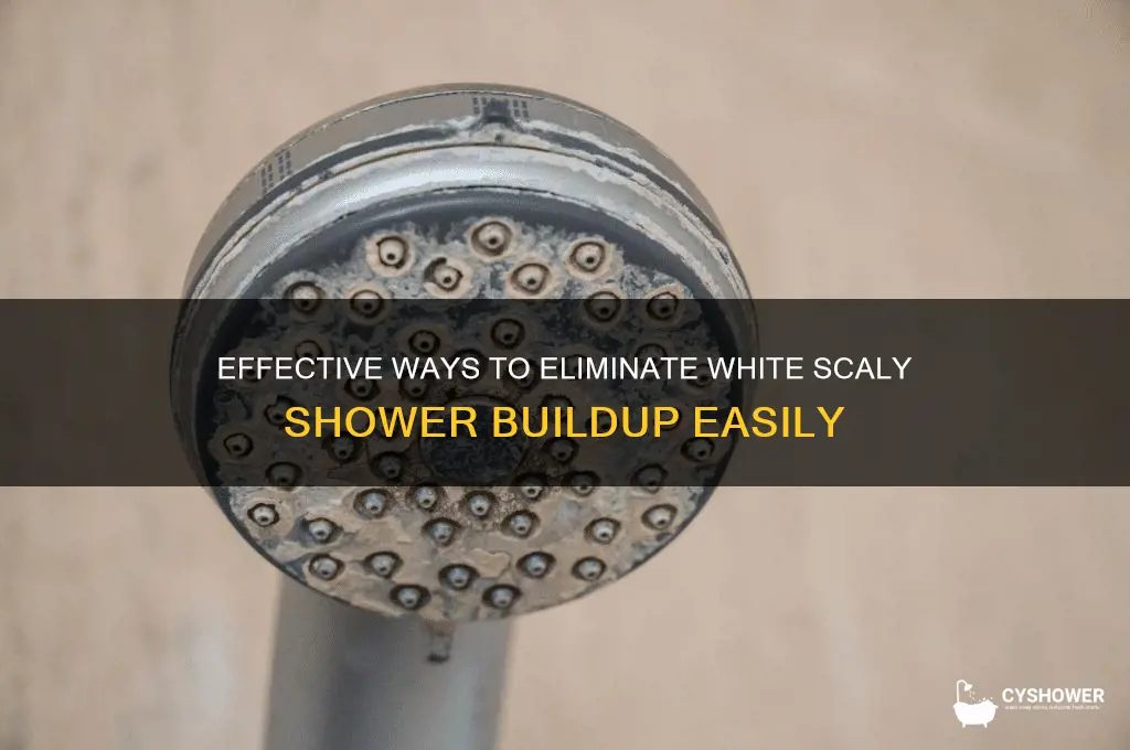 how to remove white scaley buildup in shower