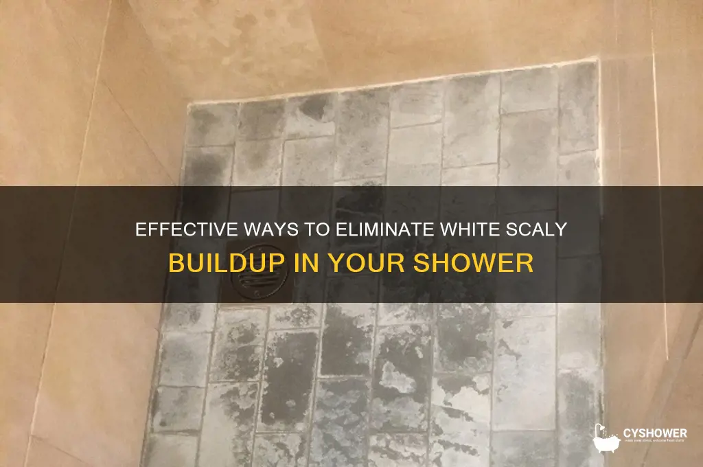 how to remove white scaly buildup in shower