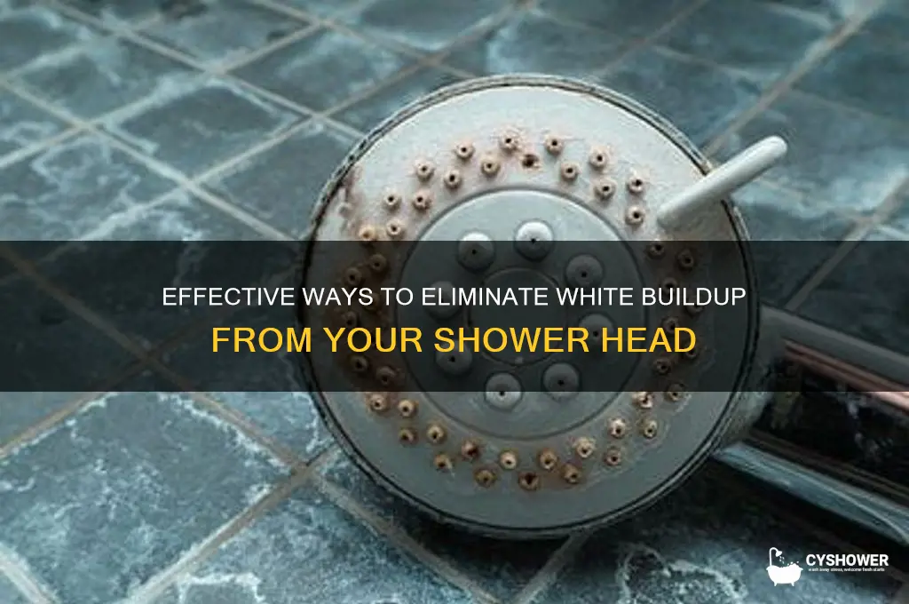how to remove white stuff from shower head