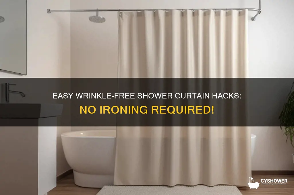 how to remove wrinkles from shower curtain without ironing