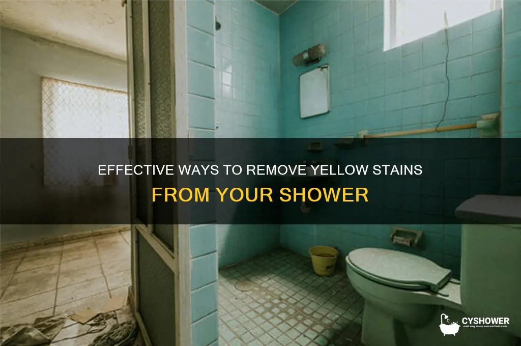 how to remove yellow from shower