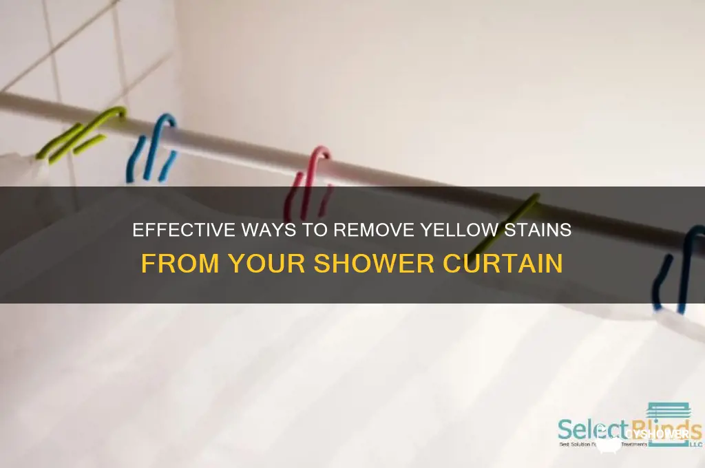 how to remove yellow stains from shower curtain