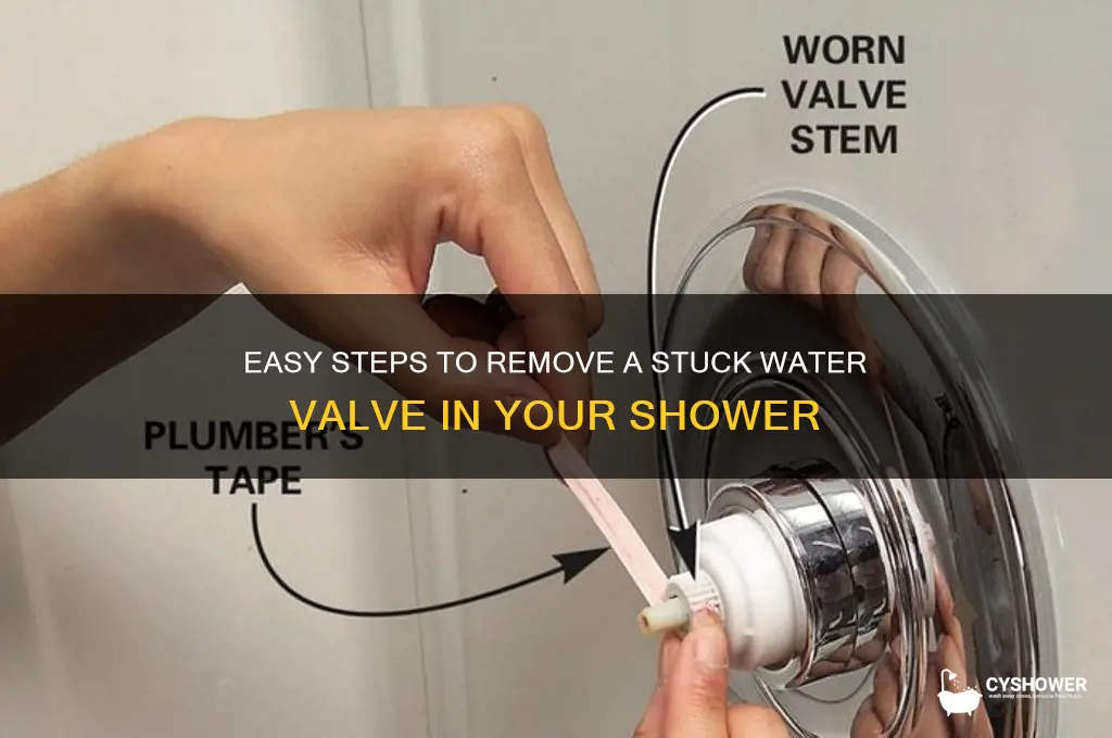 how to remover jot water valve in shower