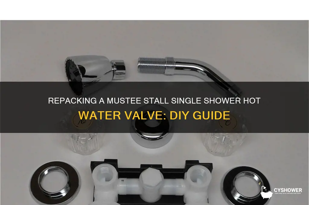 how to repack single shower hot water valve mustee stall
