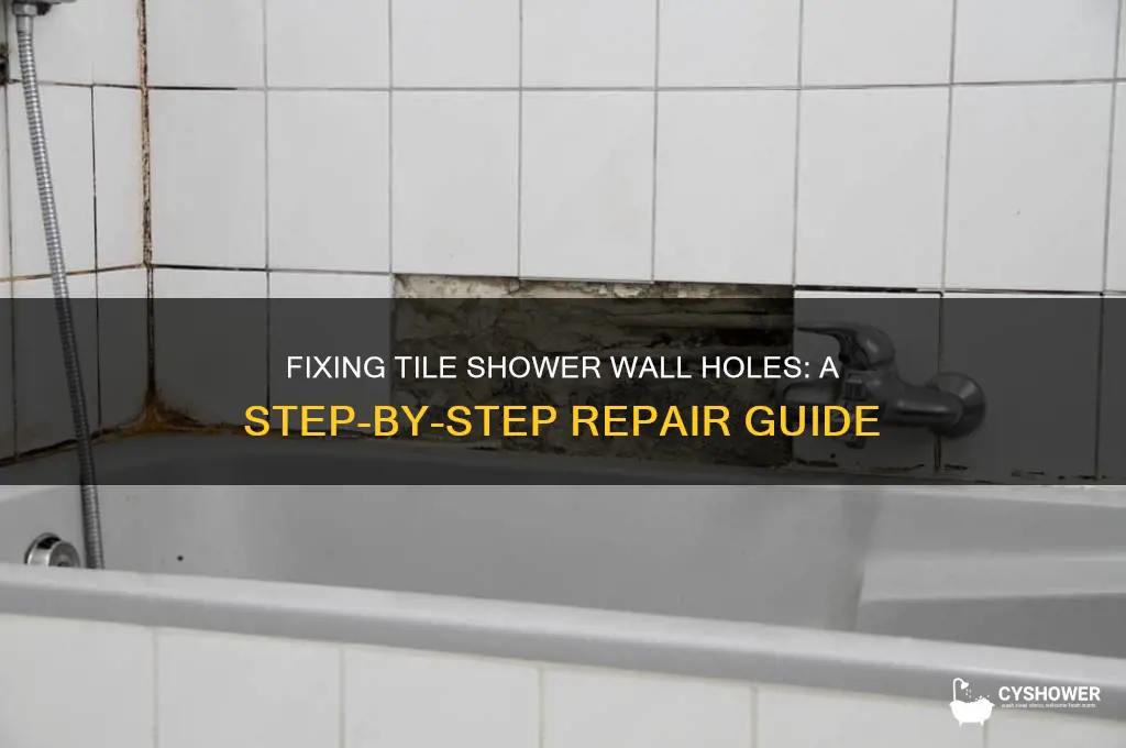 how to repair a hole in tile shower wall