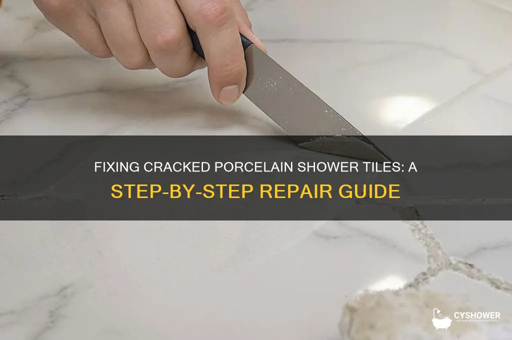 how to repair a large porcelain shower tile