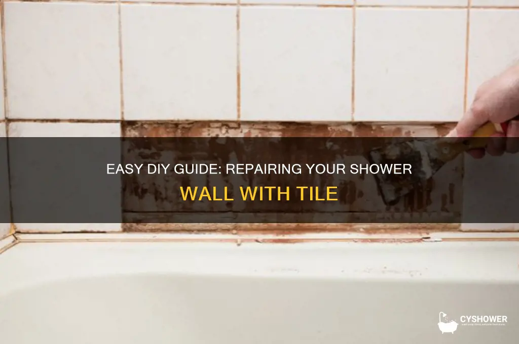 how to repair a shower wall with tile