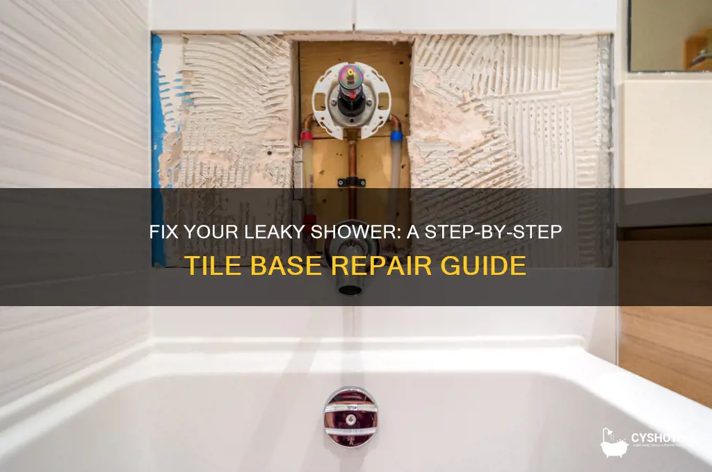 how to repair a tile shower base