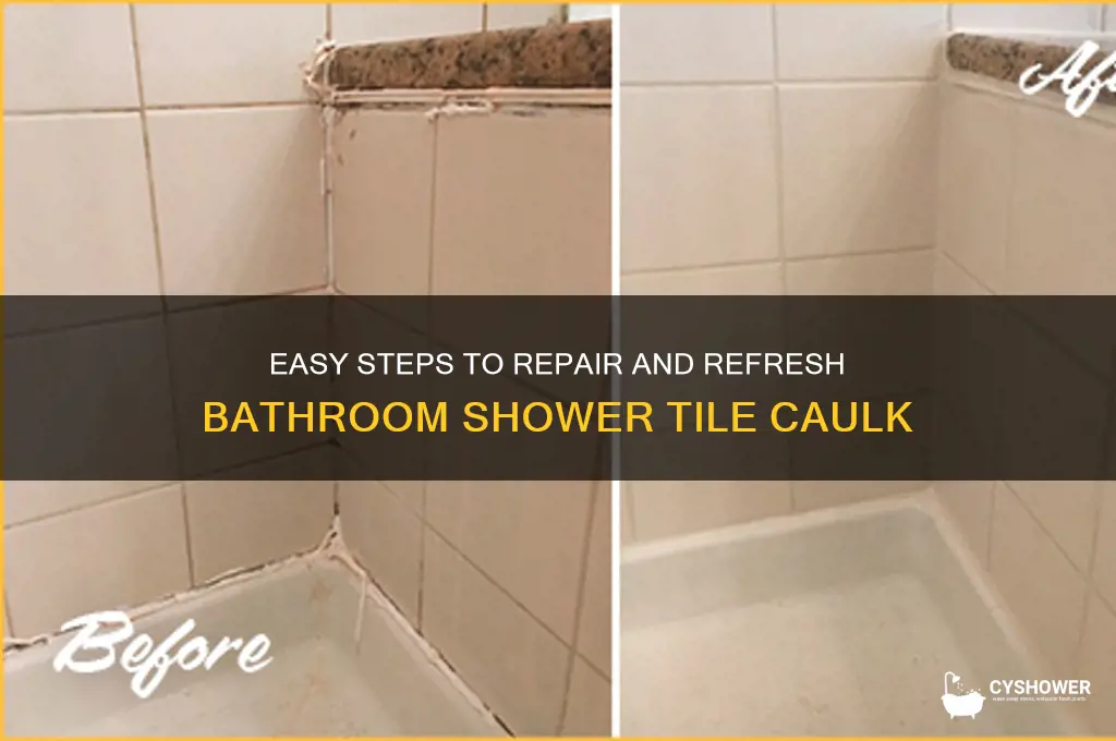 how to repair bathroom shower tile caulk