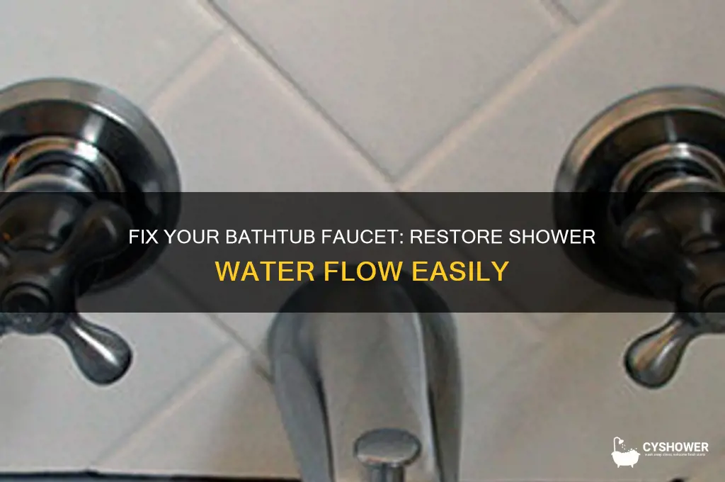 how to repair bathtub facet that shower water isn