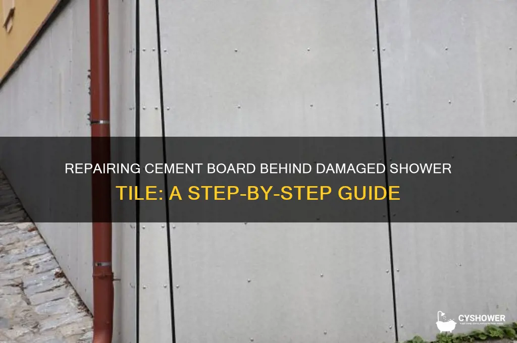 how to repair cement board behind damaged shower tile