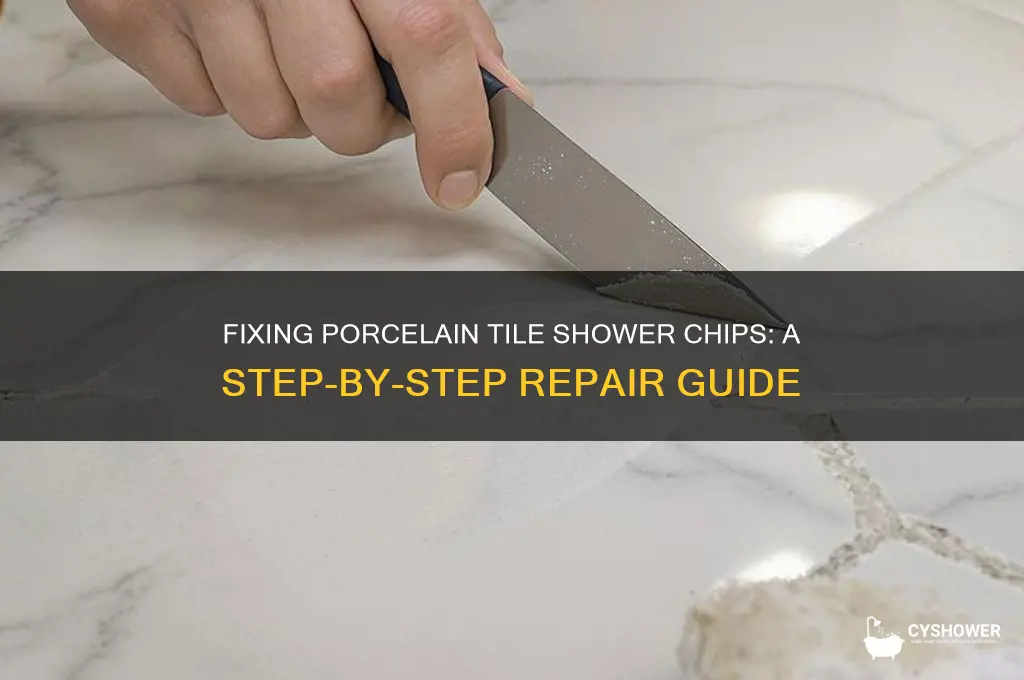 how to repair chips in porcelain tile shower