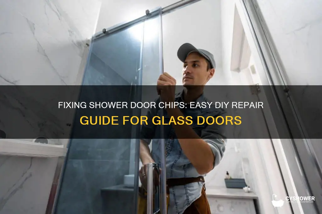 how to repair chips on shower door