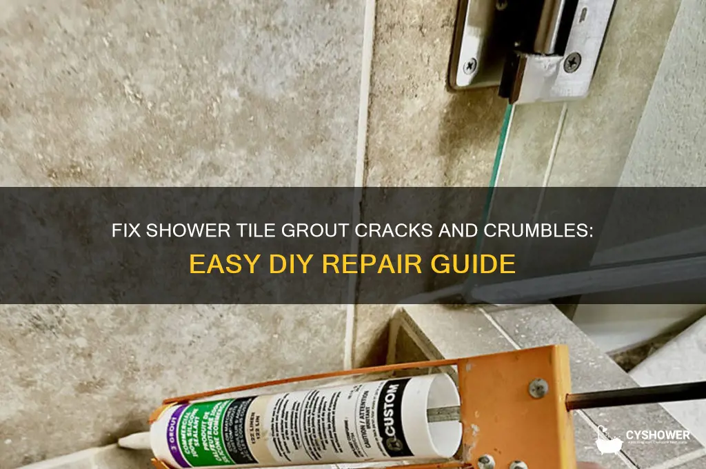 how to repair cracks and crumbles in shower tile grout