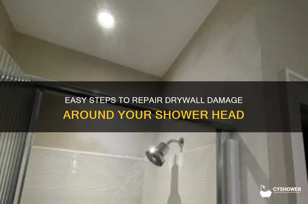 how to repair drywall around shower head