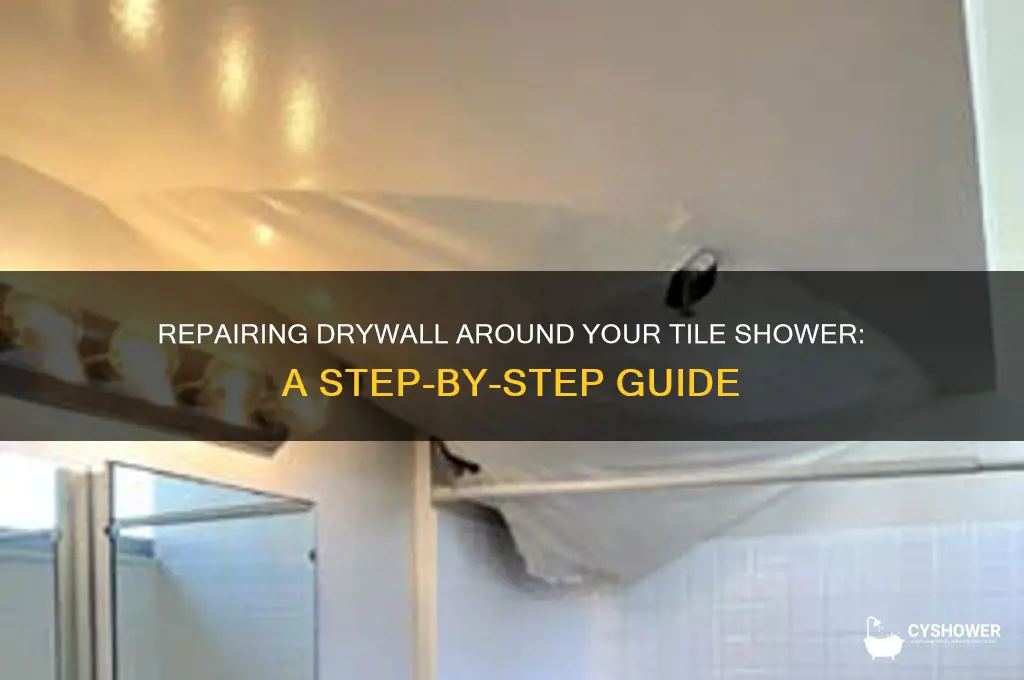 how to repair drywall around tile shower