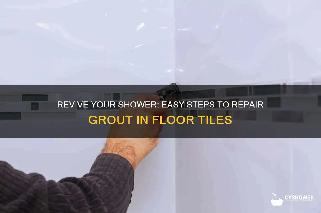 how to repair grout in shower floor tiles