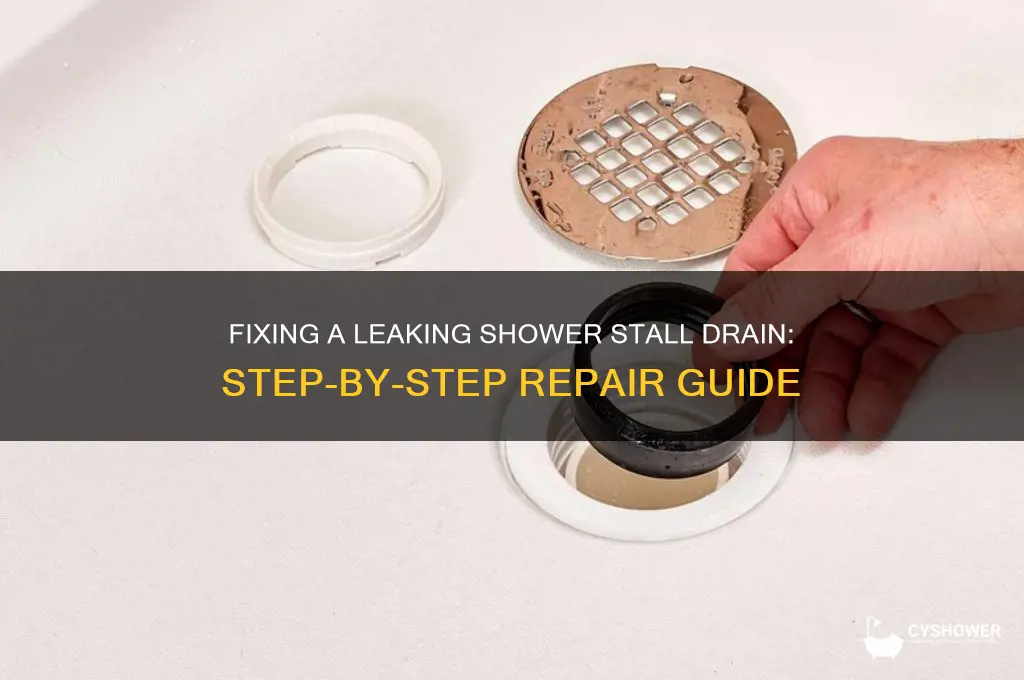 how to repair leaking shower stall drain