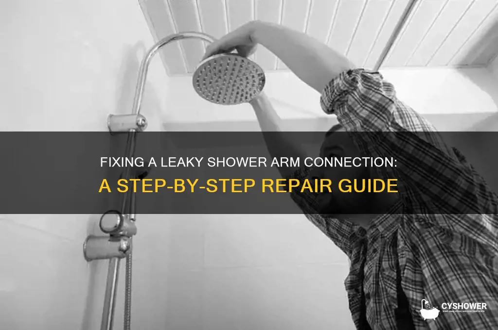 how to repair shower arm connection head leak