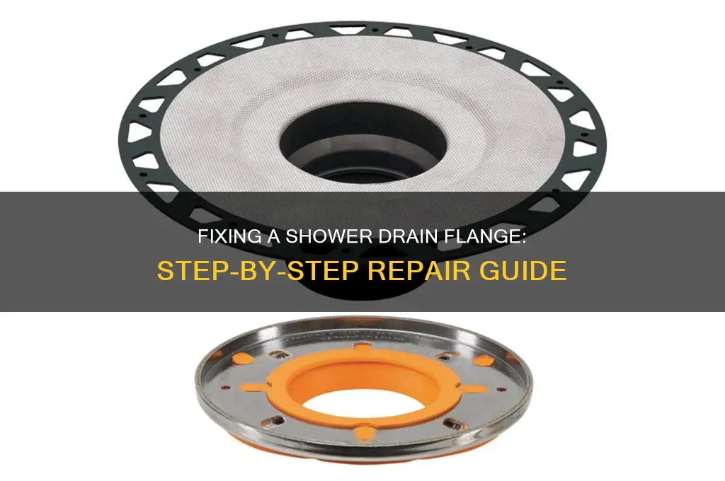 how to repair shower drain flange