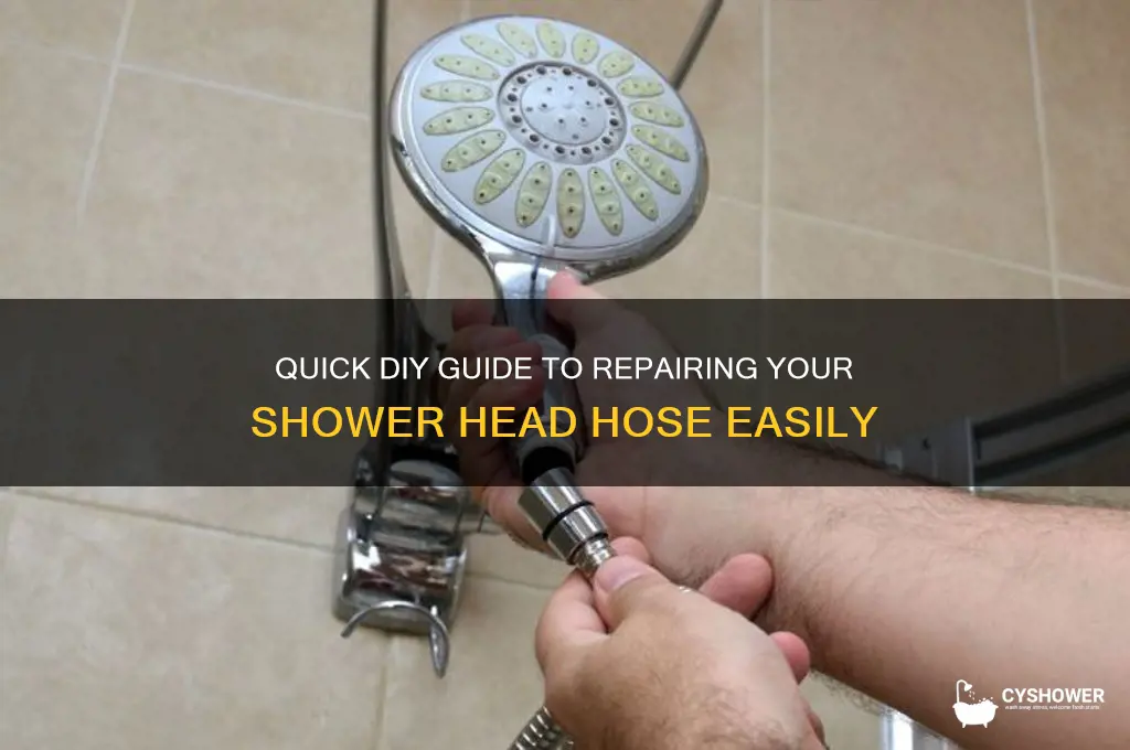 how to repair shower head hose