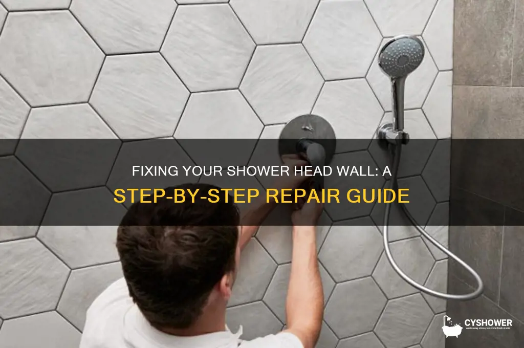 how to repair shower head wall