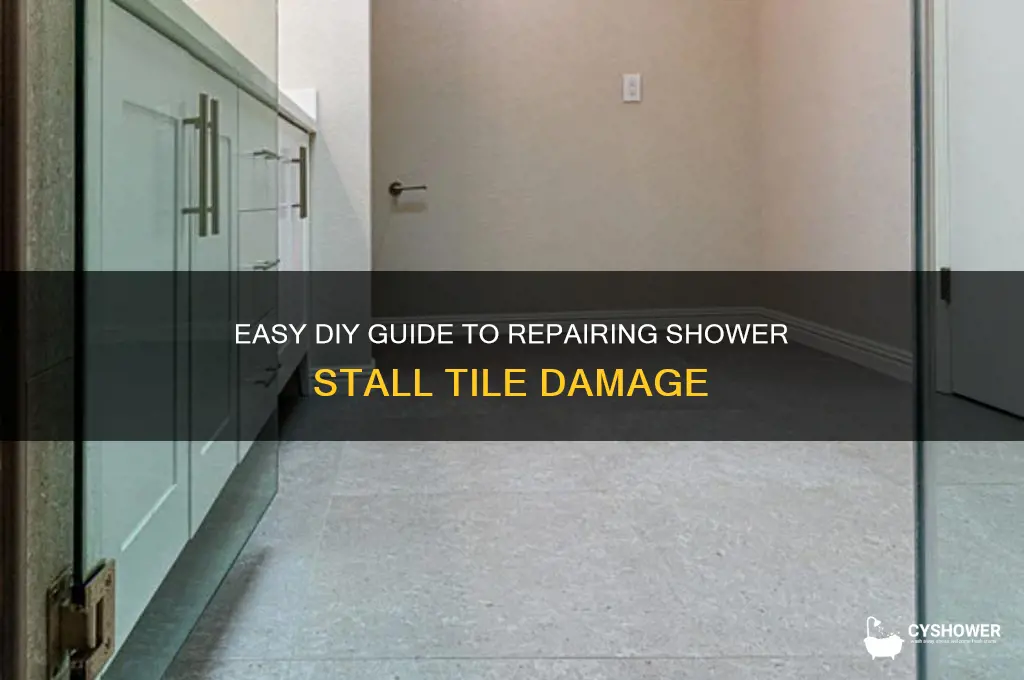 how to repair shower stall tile