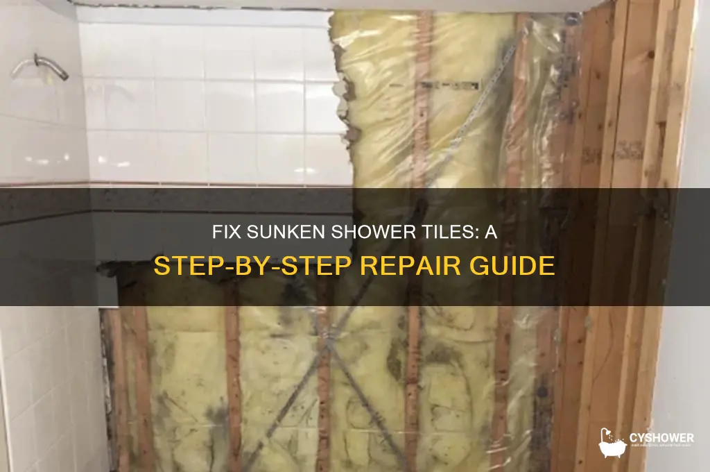 how to repair shower tile that is sunken