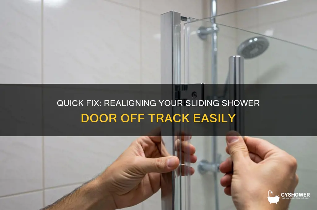 how to repair sliding shower door off track