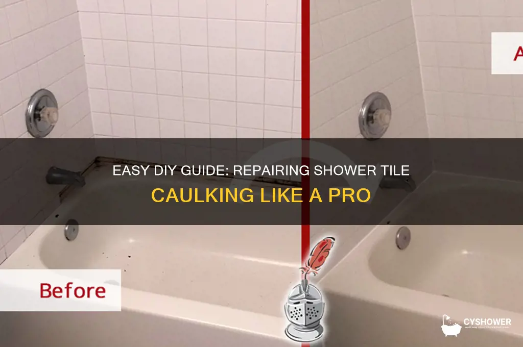 how to repair tile caulking in shower