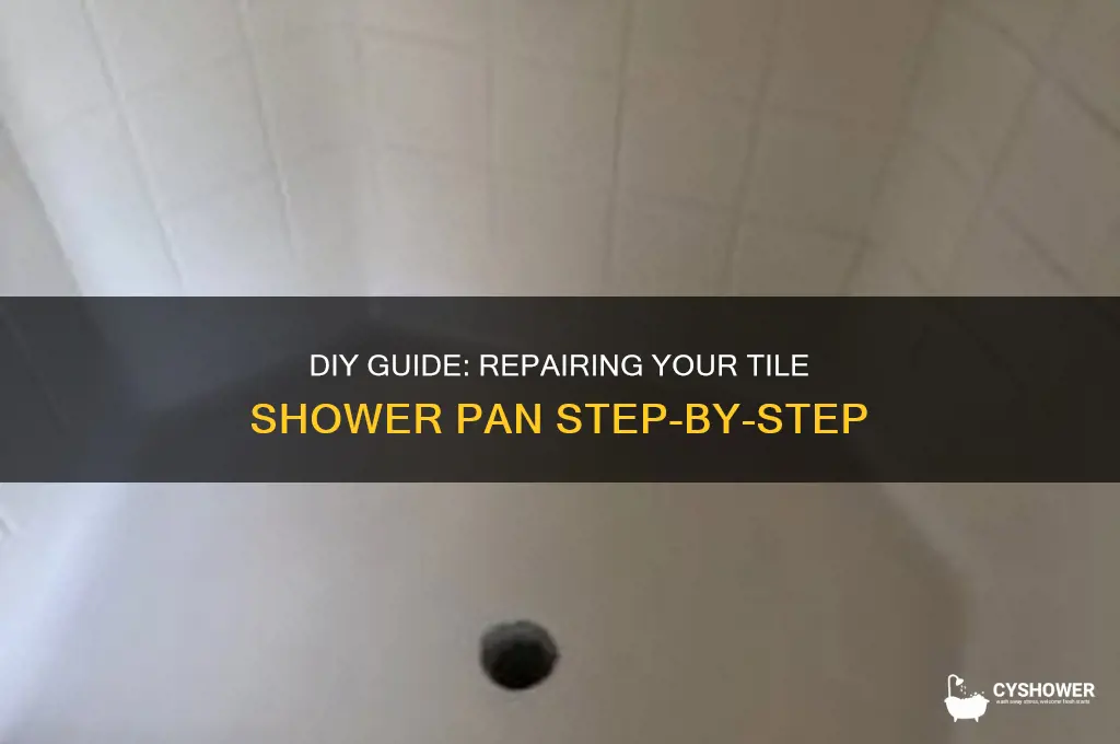 how to repair tile shower pan