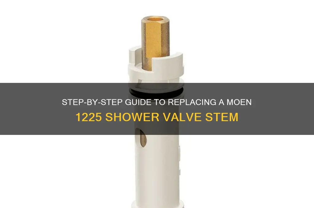 how to replace 1225 moen shower valve stem