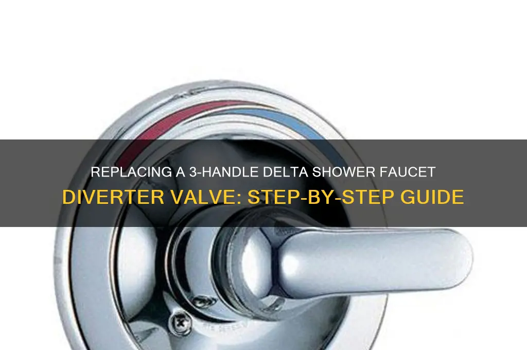 how to replace 3 handle shower delta faucet diverter valve