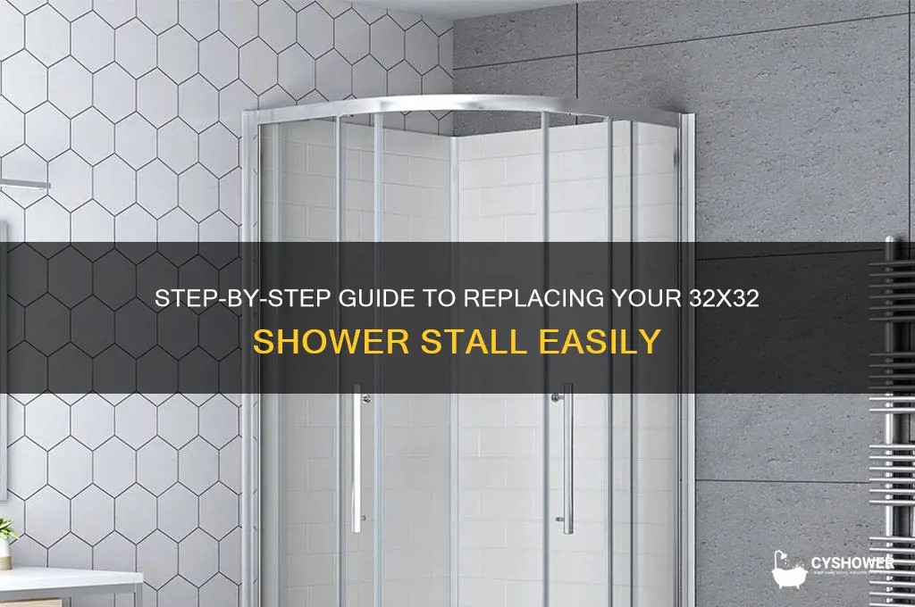 how to replace a 32x32 shower stall