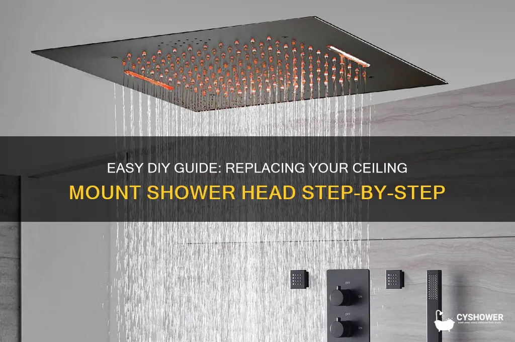 how to replace a ceiling mount shower head
