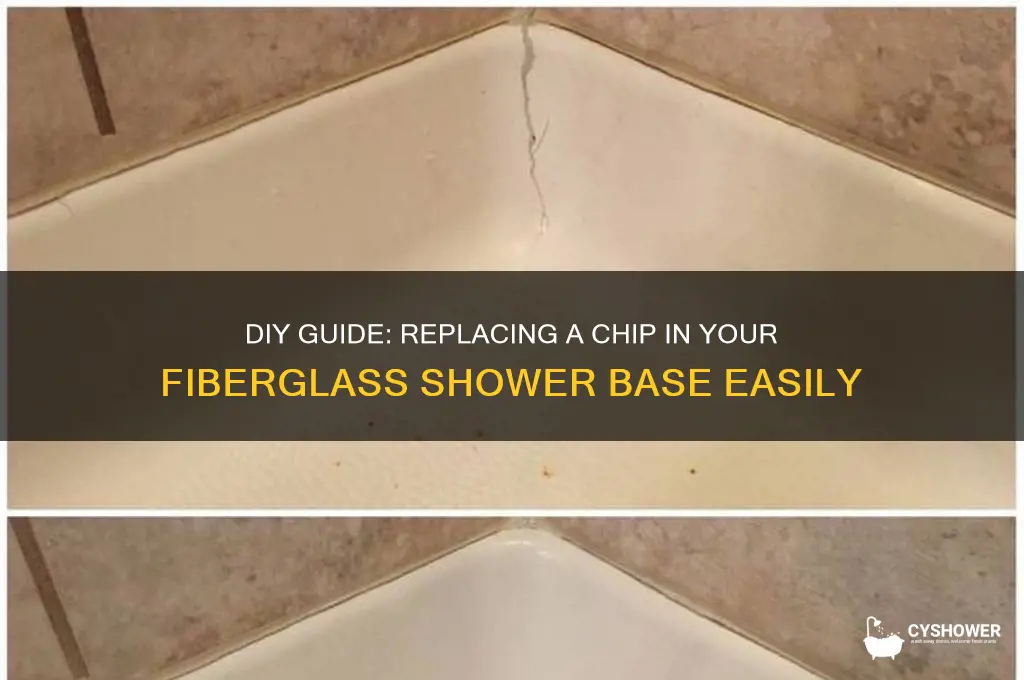 how to replace a chip to a fiberglass shower base