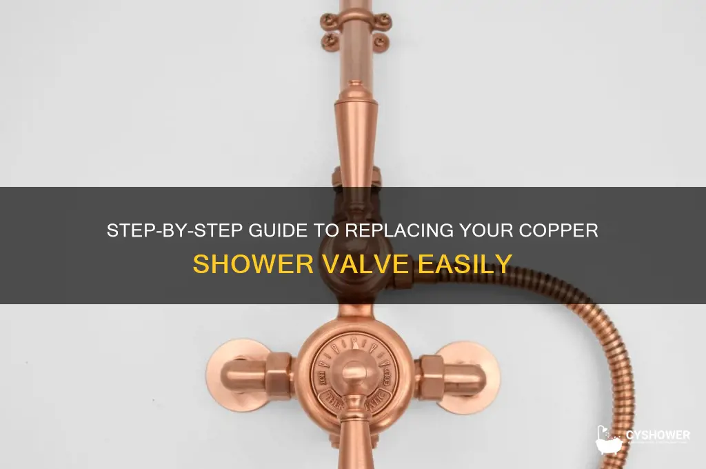 how to replace a copper shower valve