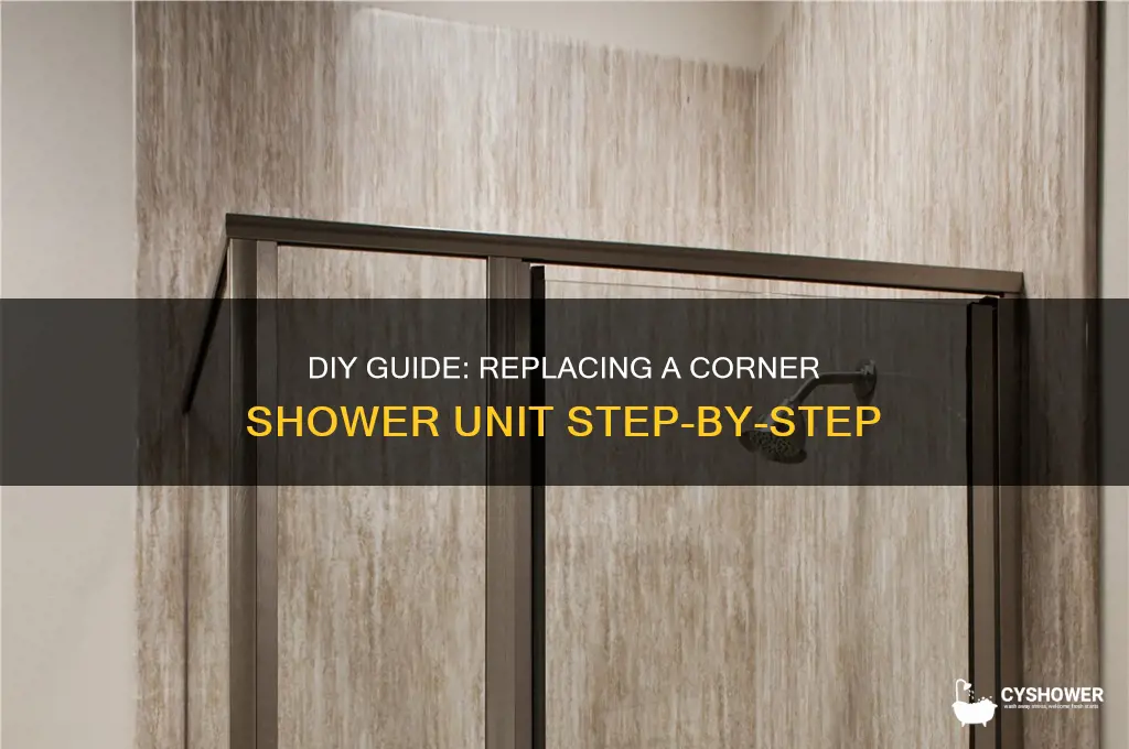 how to replace a corner shower unit