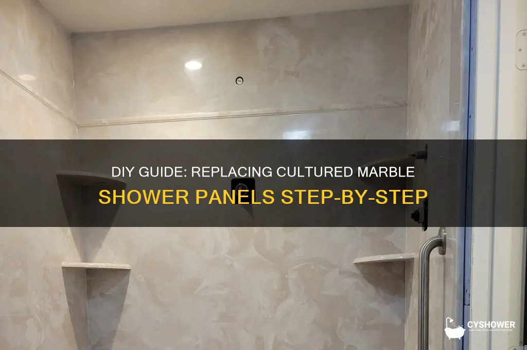 how to replace a cultured marble shower