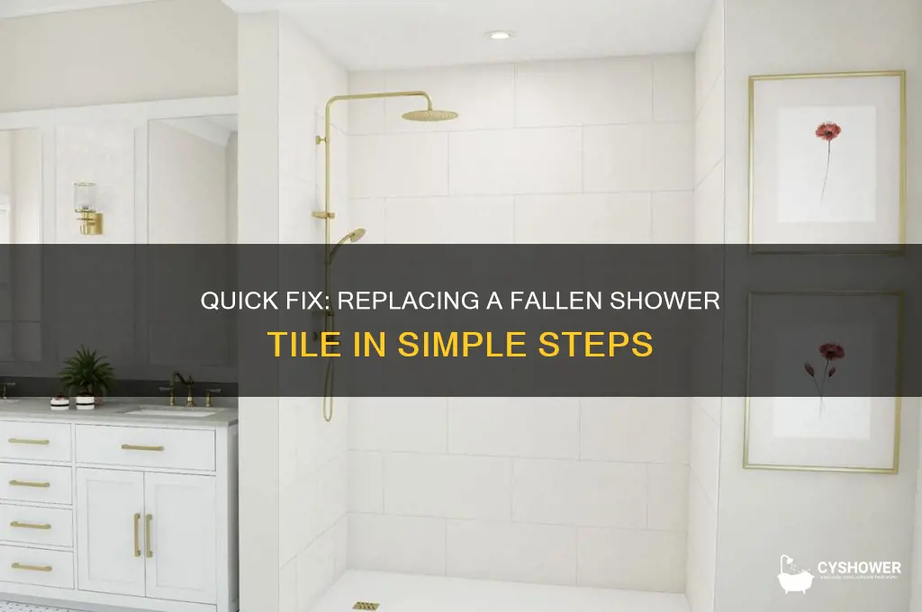 how to replace a fallen tile in a shower