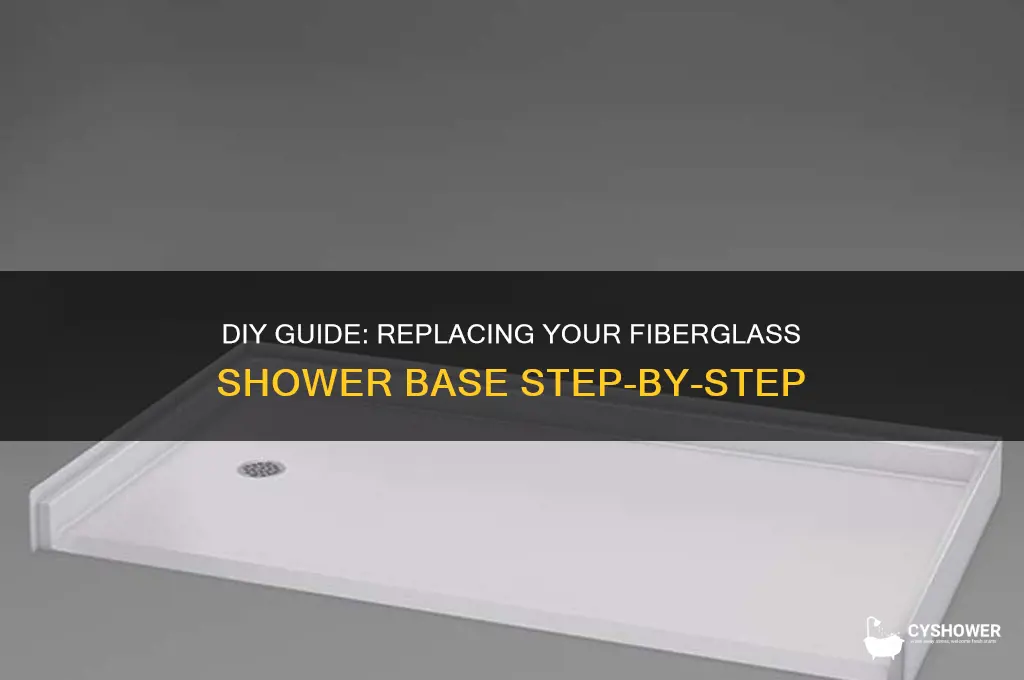 how to replace a fiberglass shower base