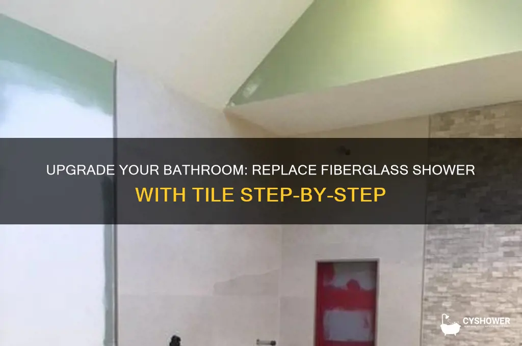 how to replace a fiberglass shower unit with tile